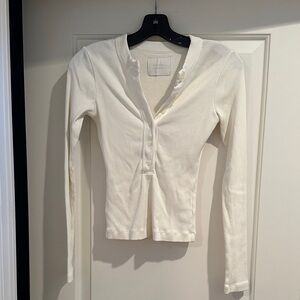 Citizens of Humanity Varra Henley, Cream (Dune), XS